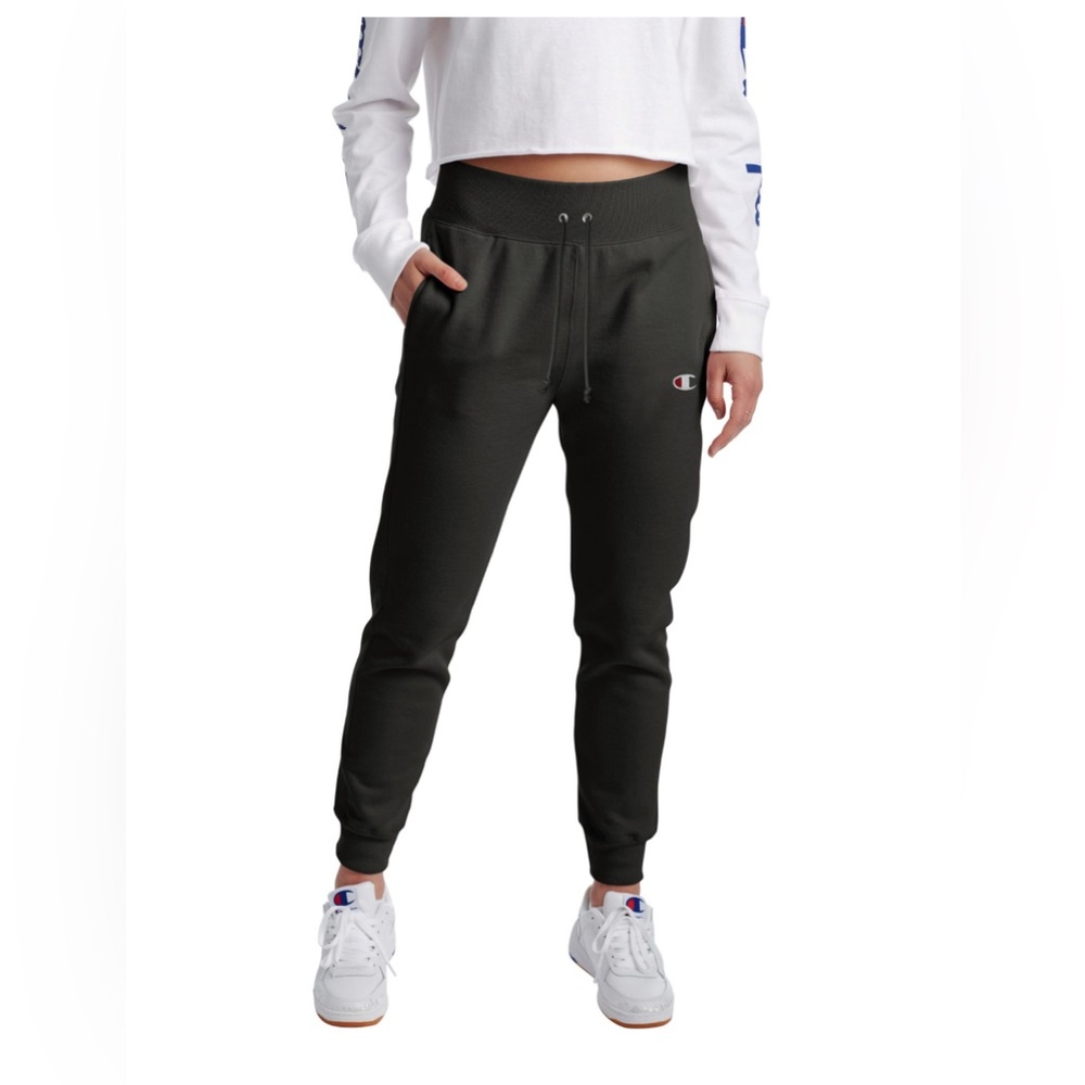 Champion Reverse Weave Black  Drawstring Joggers-M